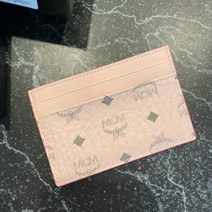 MCM Visetos Original Cardholder (Powder Pink)